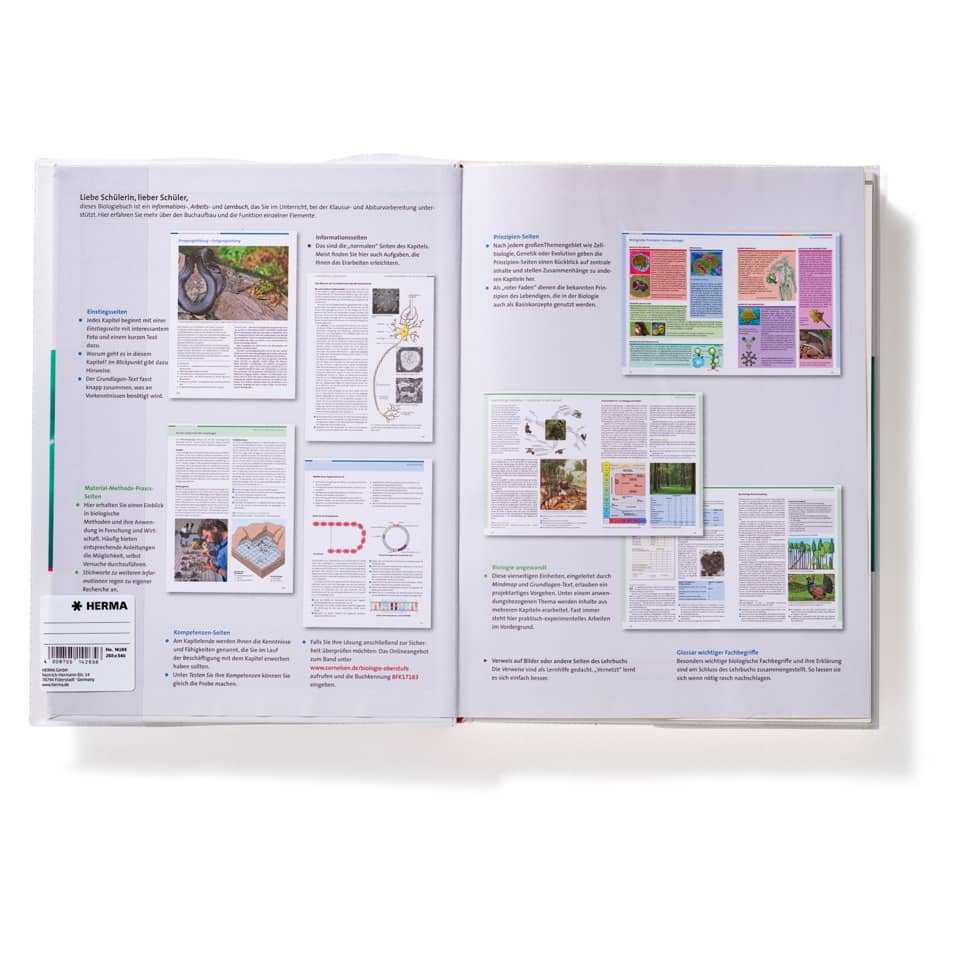 Buchschoner Basic mit Lasche, 270x540mm, transparent HERMA 14270 HERMA 14270 mit Lasche