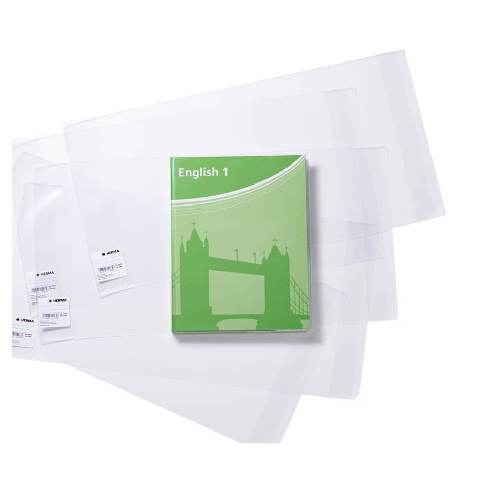 Buchschoner Basic mit Lasche, 305x540mm, transparent HERMA 14305 HERMA 14305  mit Lasche