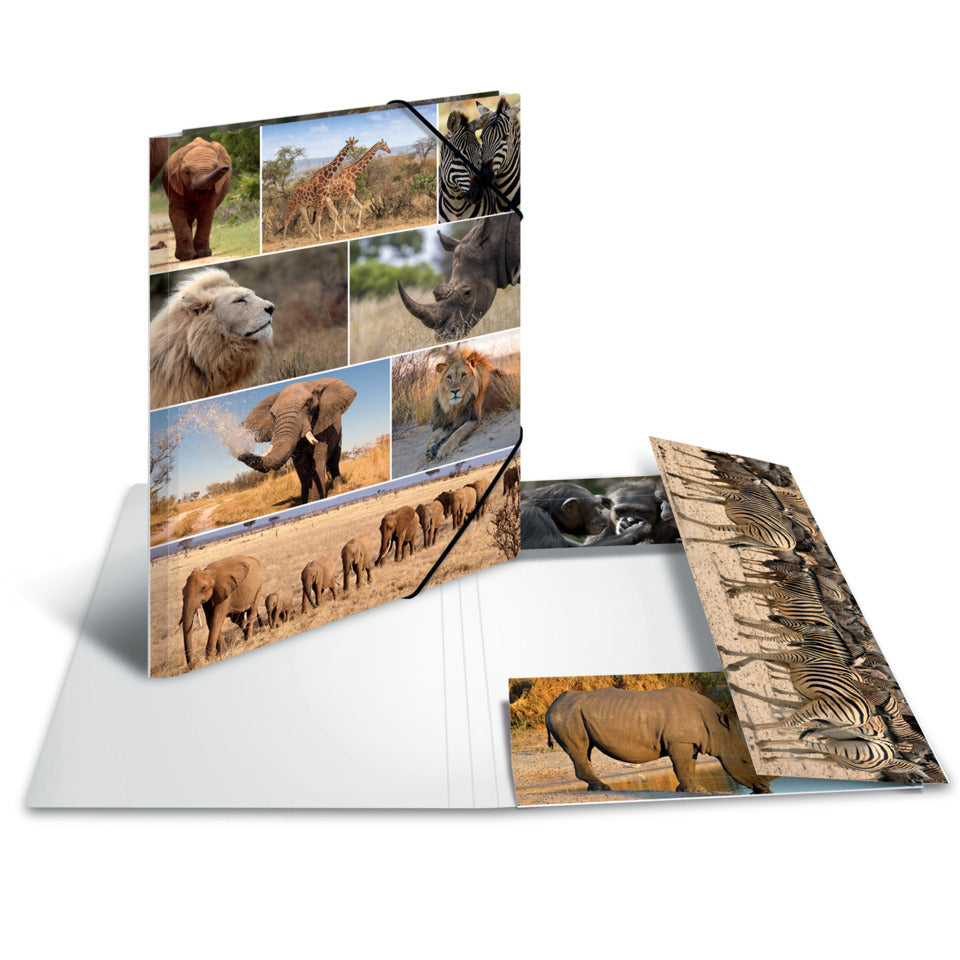 Sammelmappe Afrika Tiere, A3, Karton HERMA 19222 HERMA 19222 Pappe