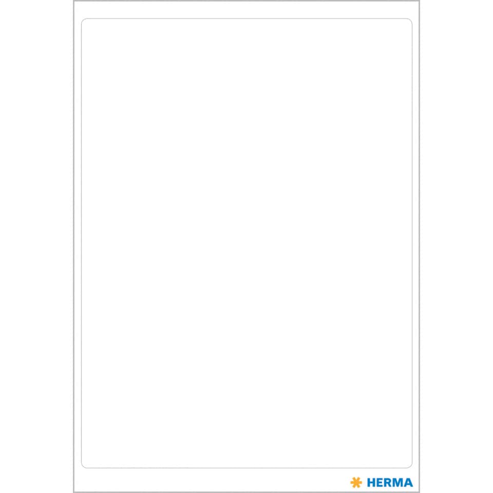 Etiketten permanent, 81x110mm, 8 Stück, weiß HERMA 3759 HERMA 3759 f. Handbeschriftung permanent