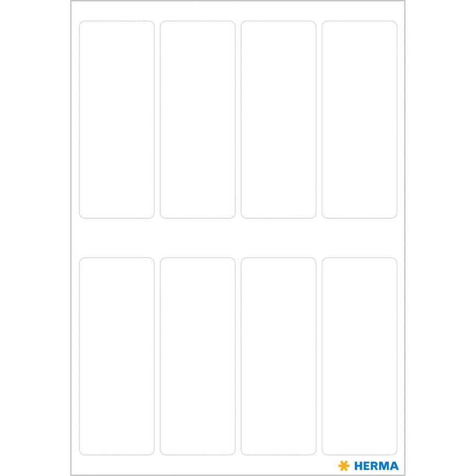 Etiketten permanent, 20x50mm, 56 Stück, weiß HERMA 3749 HERMA 3749 permanent haftend