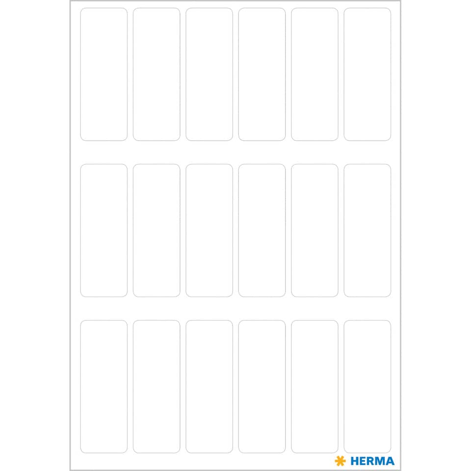 Etiketten permanent, 12x34mm, 126 Stück, weiß HERMA 3650 HERMA 3650 permanent haftend