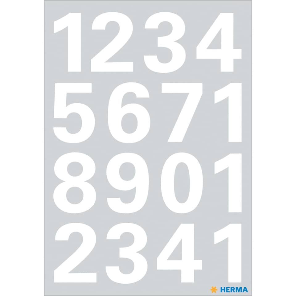 Zahlenetiketten 1-9, weiß HERMA 4170 HERMA 4170 25mm