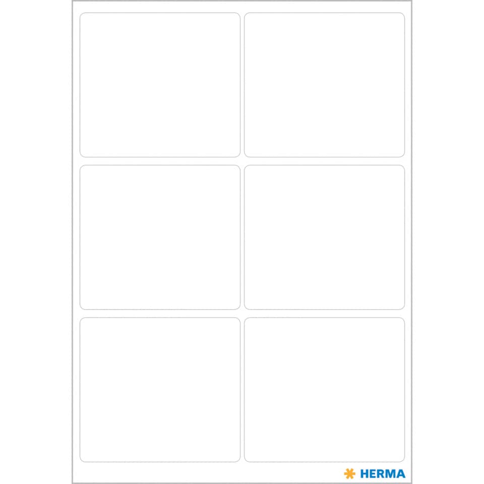 Etiketten permanent, 36x40mm, 42 Stück, weiß HERMA 3753 HERMA 3753 Vielzweck