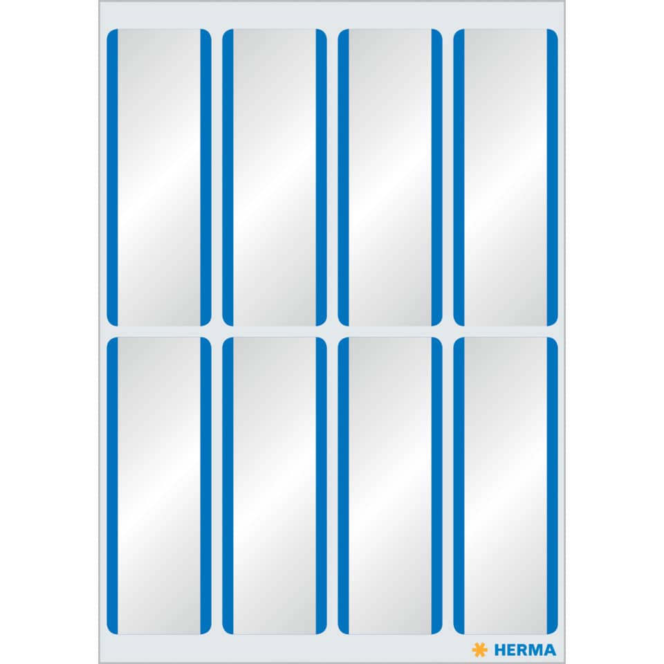 Namensetiketten ablösbar, 19x54mm, 16 Stück, blau/weiß HERMA 1903 HERMA 1903  Acetatseide