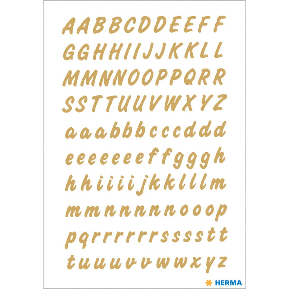 Buchstabenetikett A-Z, wetterfest, 238 Stück, gold HERMA 4152 HERMA 4152 wetterfest