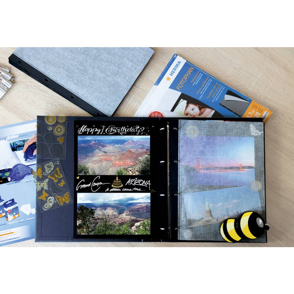 Fotokarton, 232x297mm, 20 Blatt, schwarz HERMA 7577