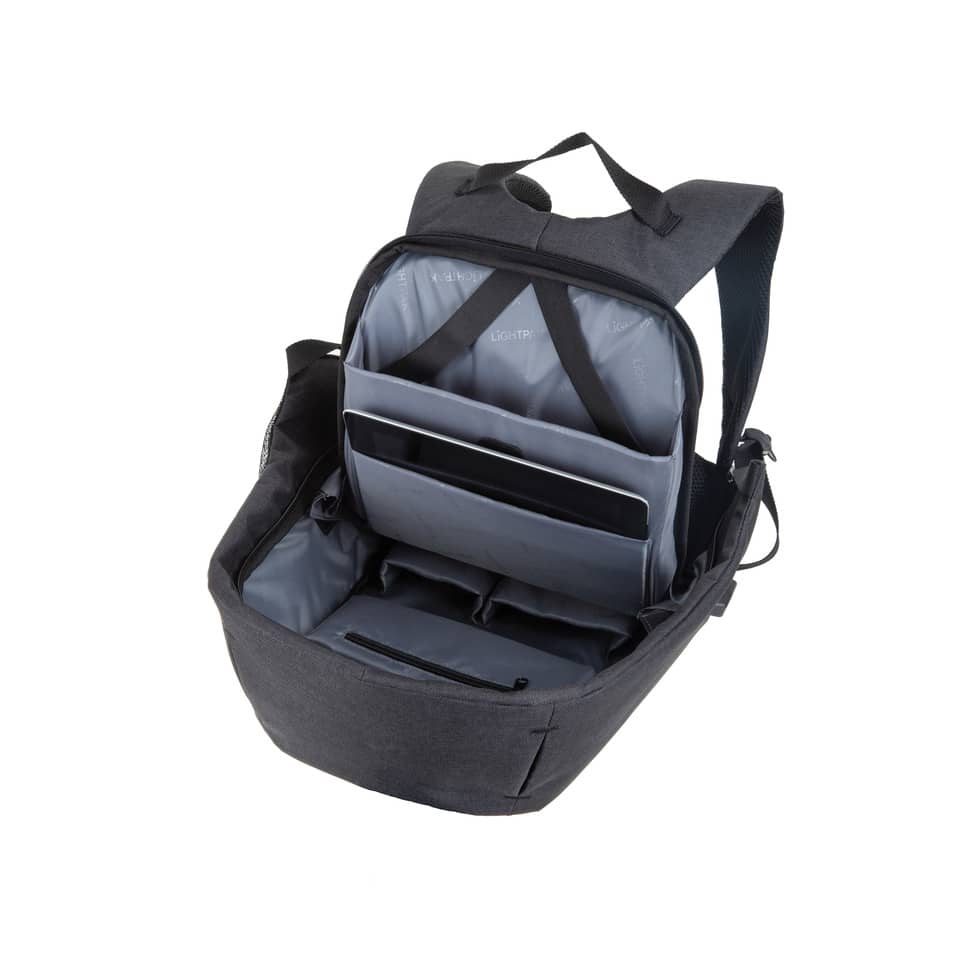 Rucksack SAFEPAK, 310 x 450 x 150 mm, 600D Polyester, anthrazit LIGHTPAK 46154 LIGHTPAK 46154 31x45x15cm