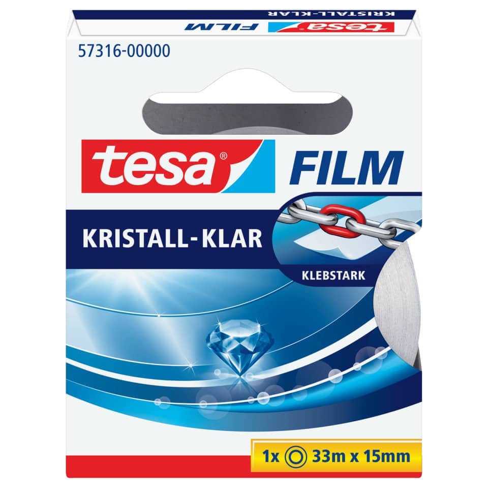 Klebefilm tesafilm® Kristall-Klar, PP, 33 m x 15 mm TESA 57316-00000-02 TESAFILM 57316
