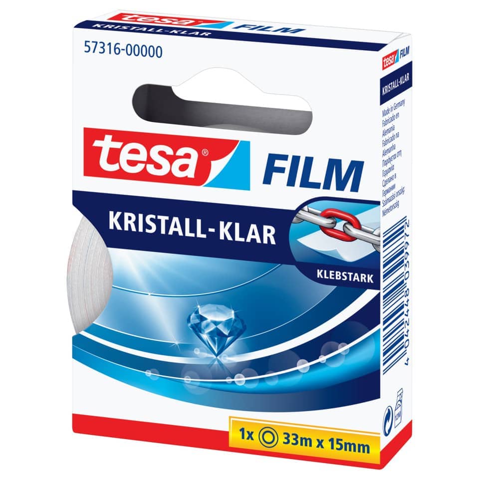 Klebefilm tesafilm® Kristall-Klar, PP, 33 m x 15 mm TESA 57316-00000-02 TESAFILM 57316