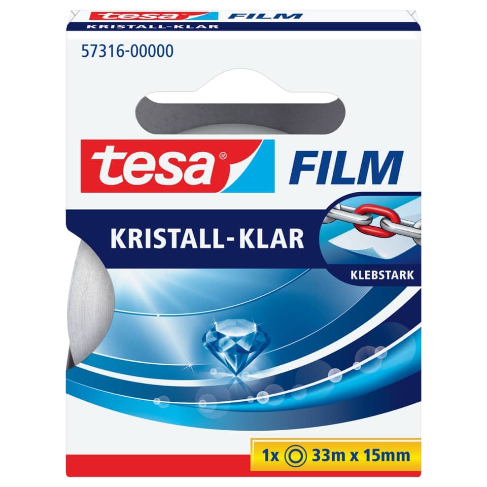 Klebefilm tesafilm® Kristall-Klar, PP, 33 m x 15 mm TESA 57316-00000-02 TESAFILM 57316