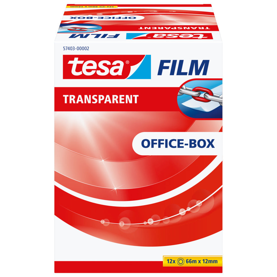Klebefilm tesafilm® Office-Box, 66mx12mm, 12 Rollen, transparent TESA 57403-00002-01 TESA 57403-00002-01 Office Box