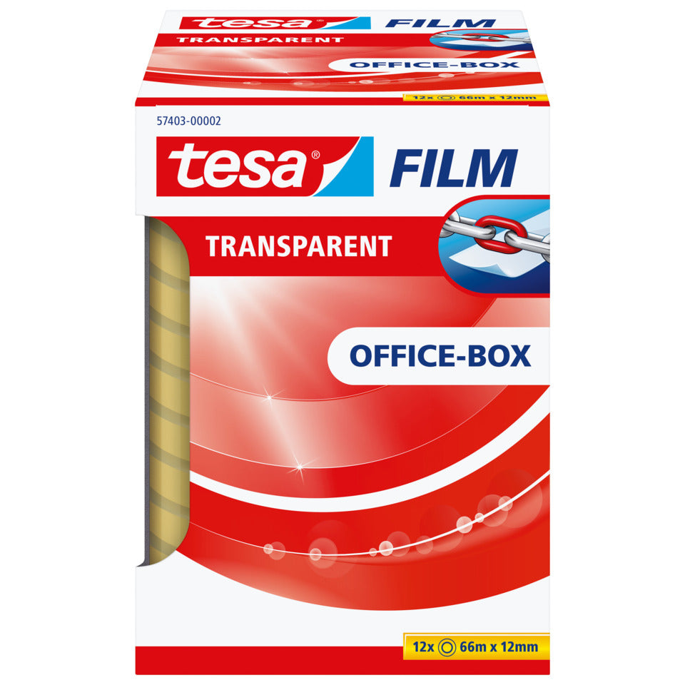 Klebefilm tesafilm® Office-Box, 66mx12mm, 12 Rollen, transparent TESA 57403-00002-01 TESA 57403-00002-01 Office Box