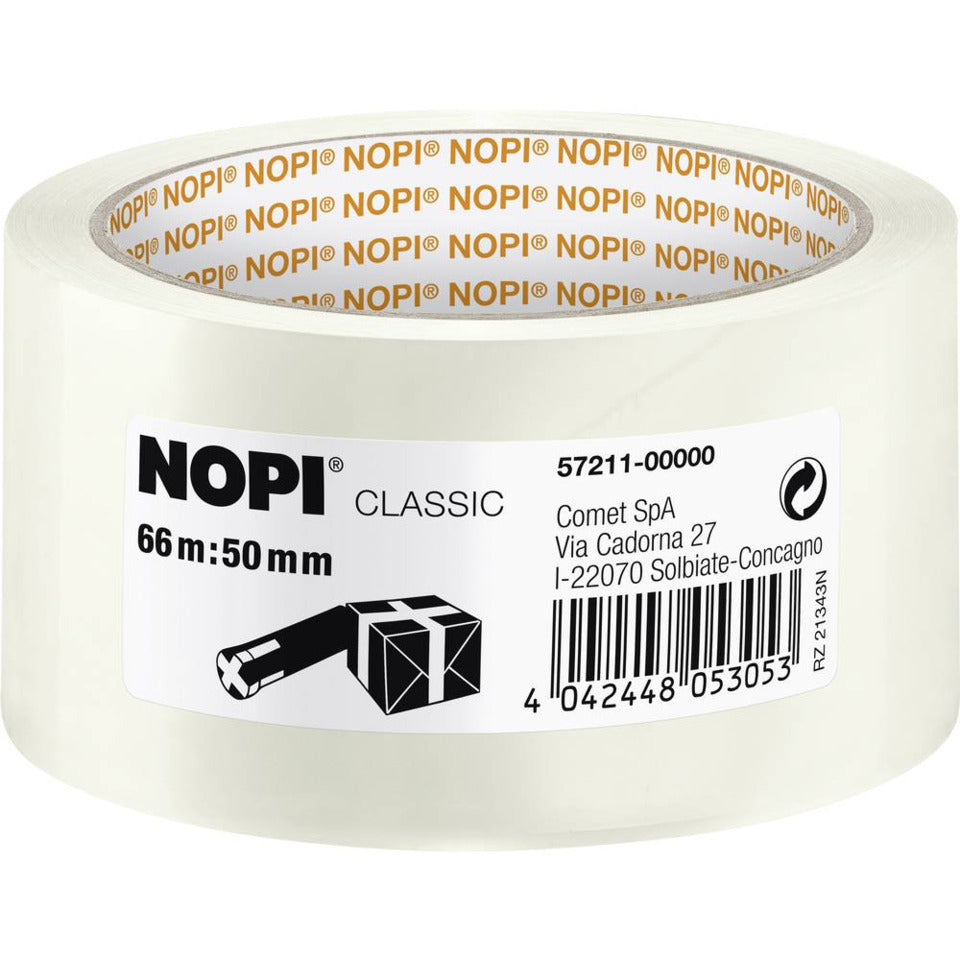 Packband Pack Classic, PP, 66 m x 50 mm, transparent NOPI 57211-00000-04 NOPI 57211-00000-04 Tesapack