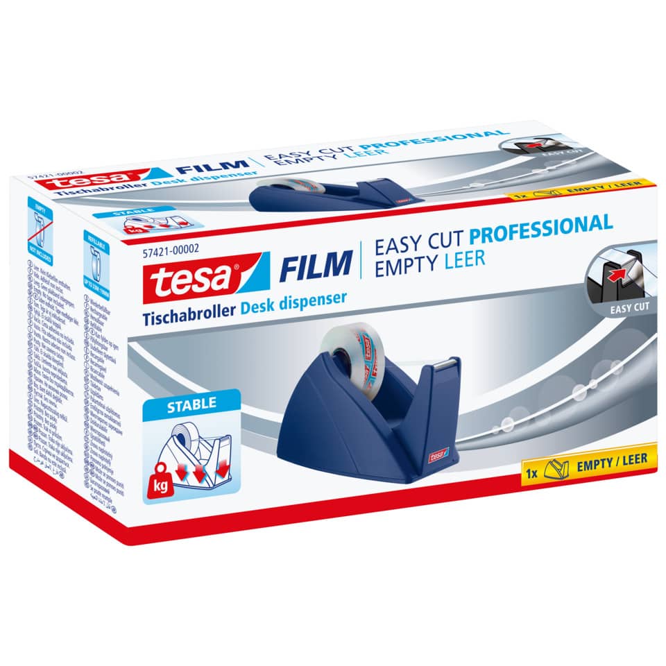 Tischabroller Easy Cut®, 33mx19mm, blau TESA 57421-00002-03 TESA  57421-00002-02 Easy Cut leer