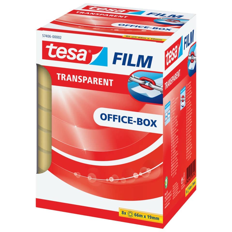 Klebefilm tesafilm® Office-Box, 66mx19mm, 8 Rollen, transparent TESA 57406-00002-01 TESA 57406-00002-01 OfficeBox
