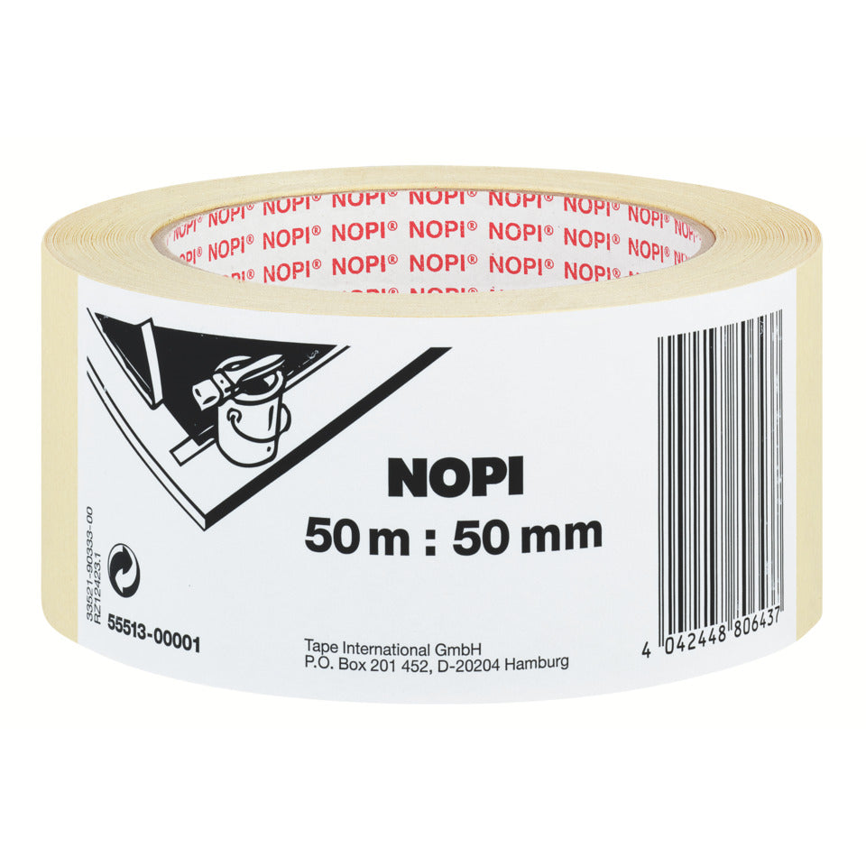 Kreppband, Maler-Krepp, 50 m x 50 mm, beige NOPI 55513-00001-00 NOPI 55513-00001-00 Malerkrepp