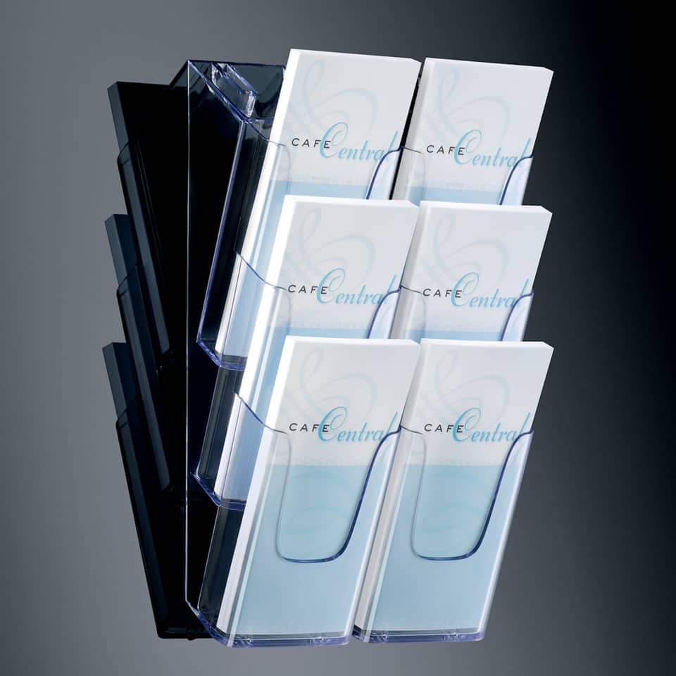 Wand-Prospekthalter Acryl, A4, 3 Fächer, transparent SIGEL LH135 SIGEL LH135 Wand Acryl