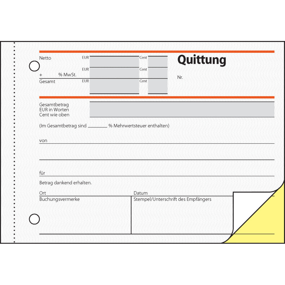 Kassen-Quittung, A6, 2x40 Blatt, 3 Stück SIGEL T1178 SIGEL T1178 2+1 (gratis) Aktion