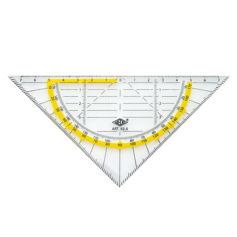 Geometriedreieck, 16cm WEDO 52 5 WEDO 525 ohne Griff m.Facetten