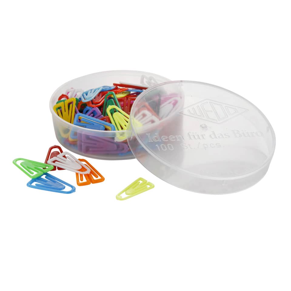 Büroklammerm VX, 25mm, 100 Stück, farblich sortiert WEDO 1267 WEDO 1267 Plastik 100ST