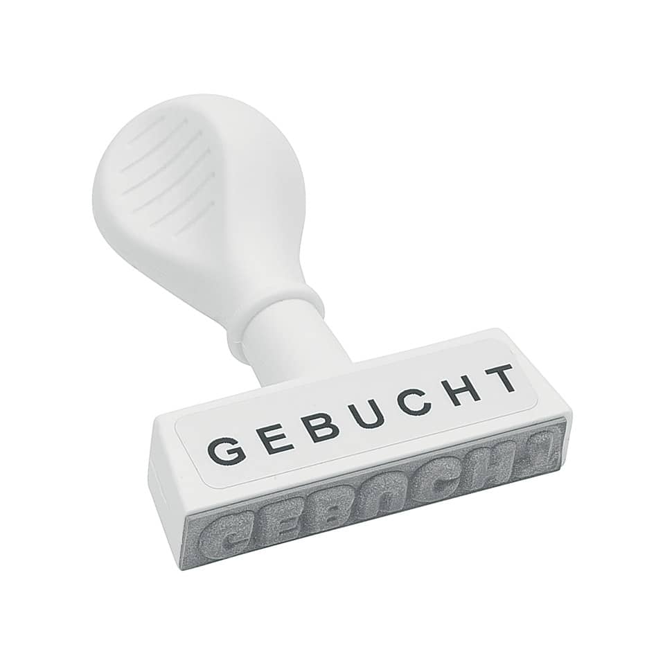 Stempel Text ''Gebucht'', 45x6mm WEDO 193 12 WEDO 193 12 45x6mm