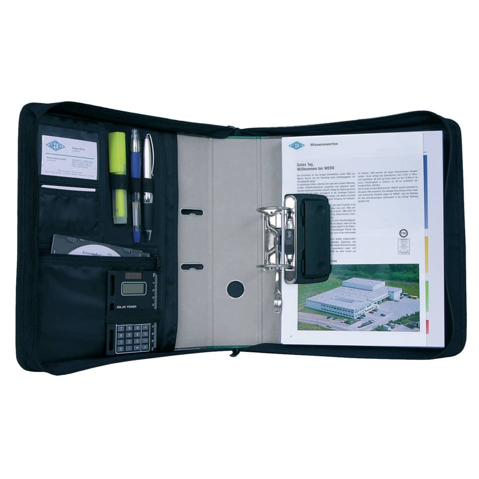 Ordnertasche, A4, 80mm, schwarz WEDO 58 601 WEDO 58601 A4 Nylon