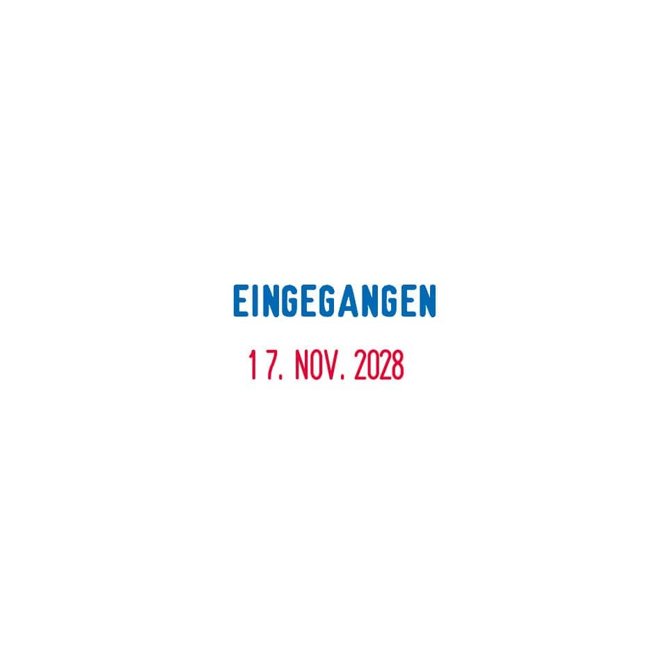 Datumstempel Printy mit Lagertext EINGEGANGEN TRODAT 4850/L1 TRODAT 4850 L1 EINGEGANGEN Fix