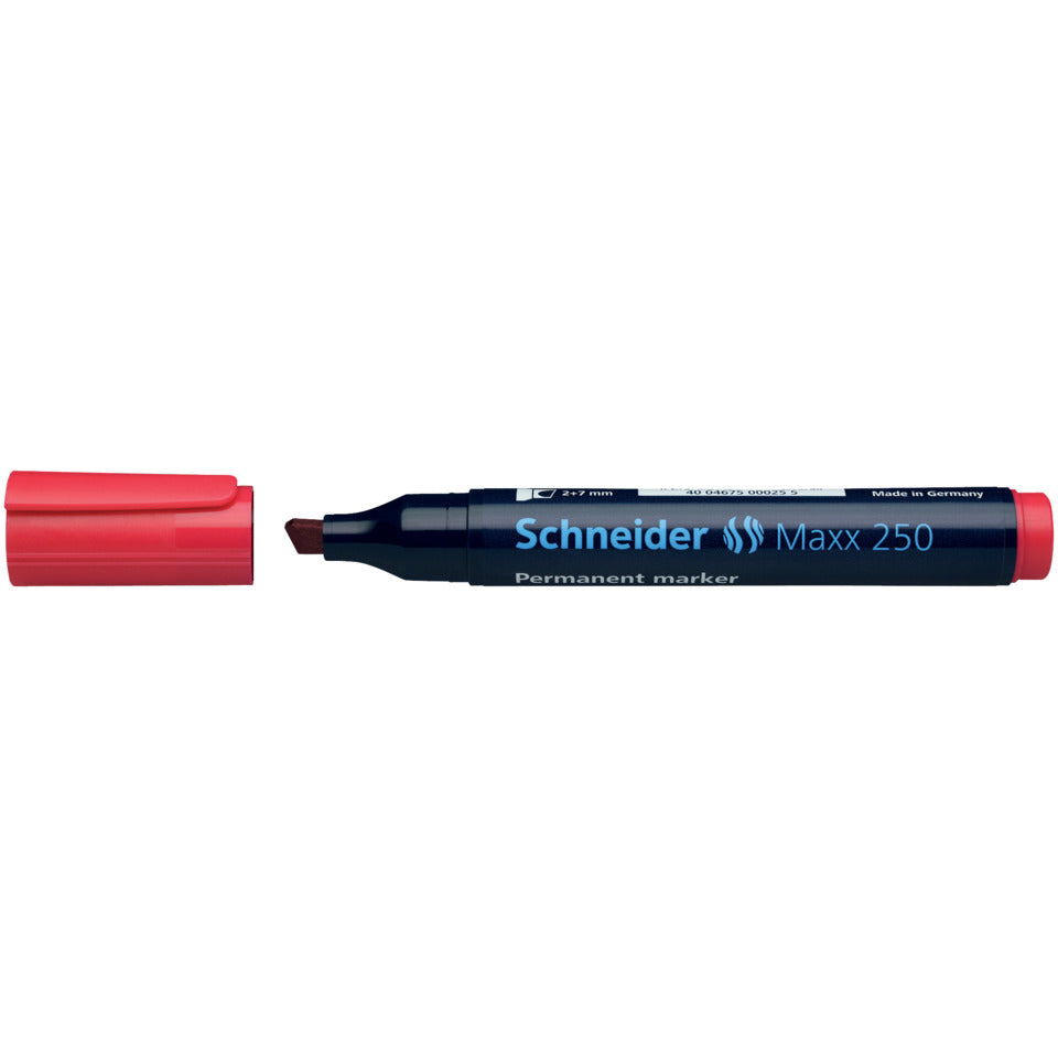 Permanentmarker Maxx 250, Keilspitze, nachfüllbar, 2-7mm, rot SCHNEIDER SN125002