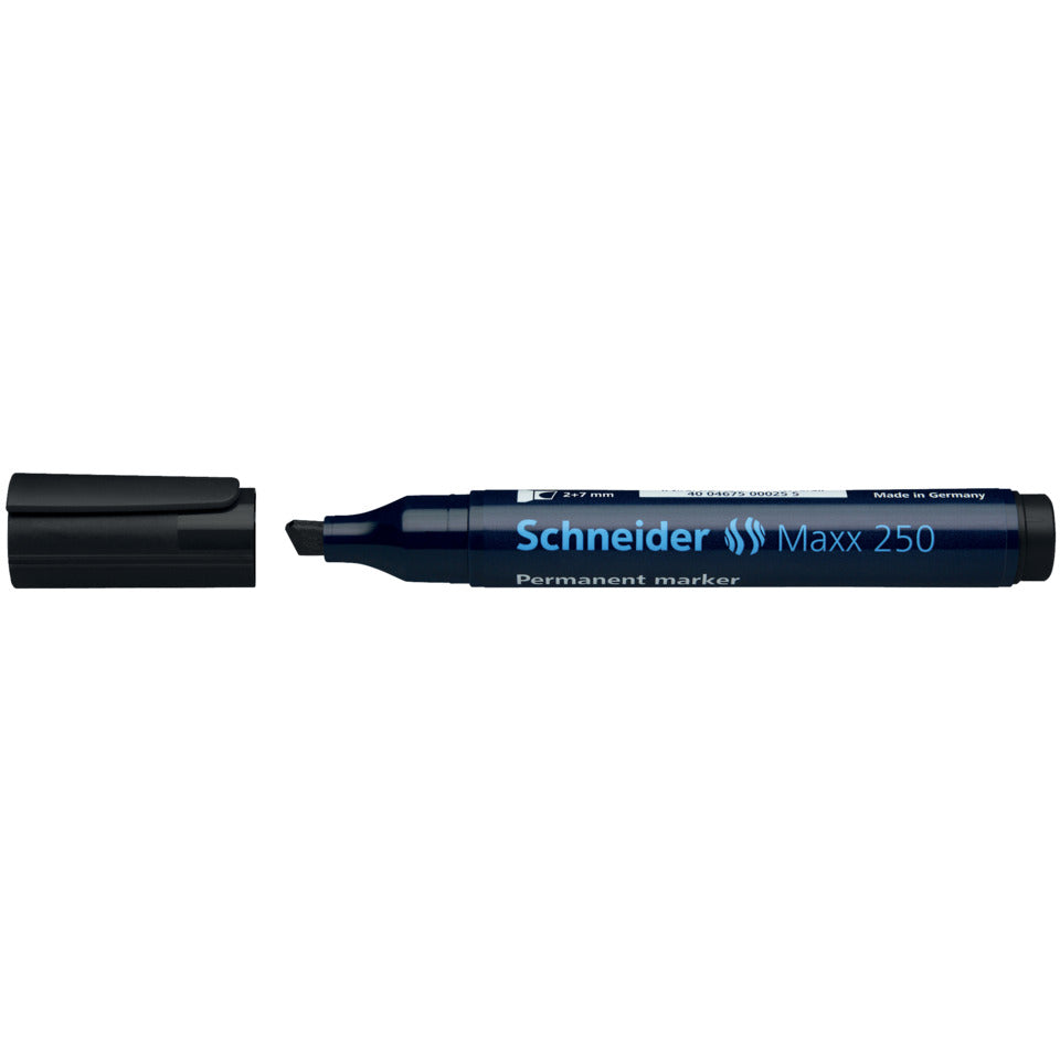 Permanentmarker Maxx 250, Keilspitze, nachfüllbar, 2-7mm, schwarz SCHNEIDER SN125001