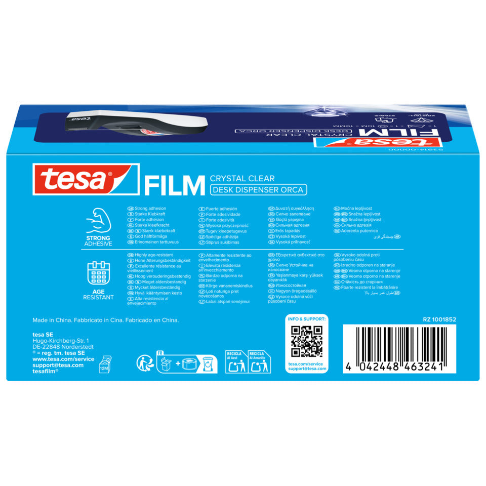 Tischabroller tesafilm® Orca+ 1 Rolle, 10mx19mm, kristall-klar TESA 53914-00000-00 TESA 53914-00000-00 19mmx10m