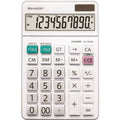 Tischrechner EL-331WB - Solar-/Batteriebetrieb, 10stellig, weiß