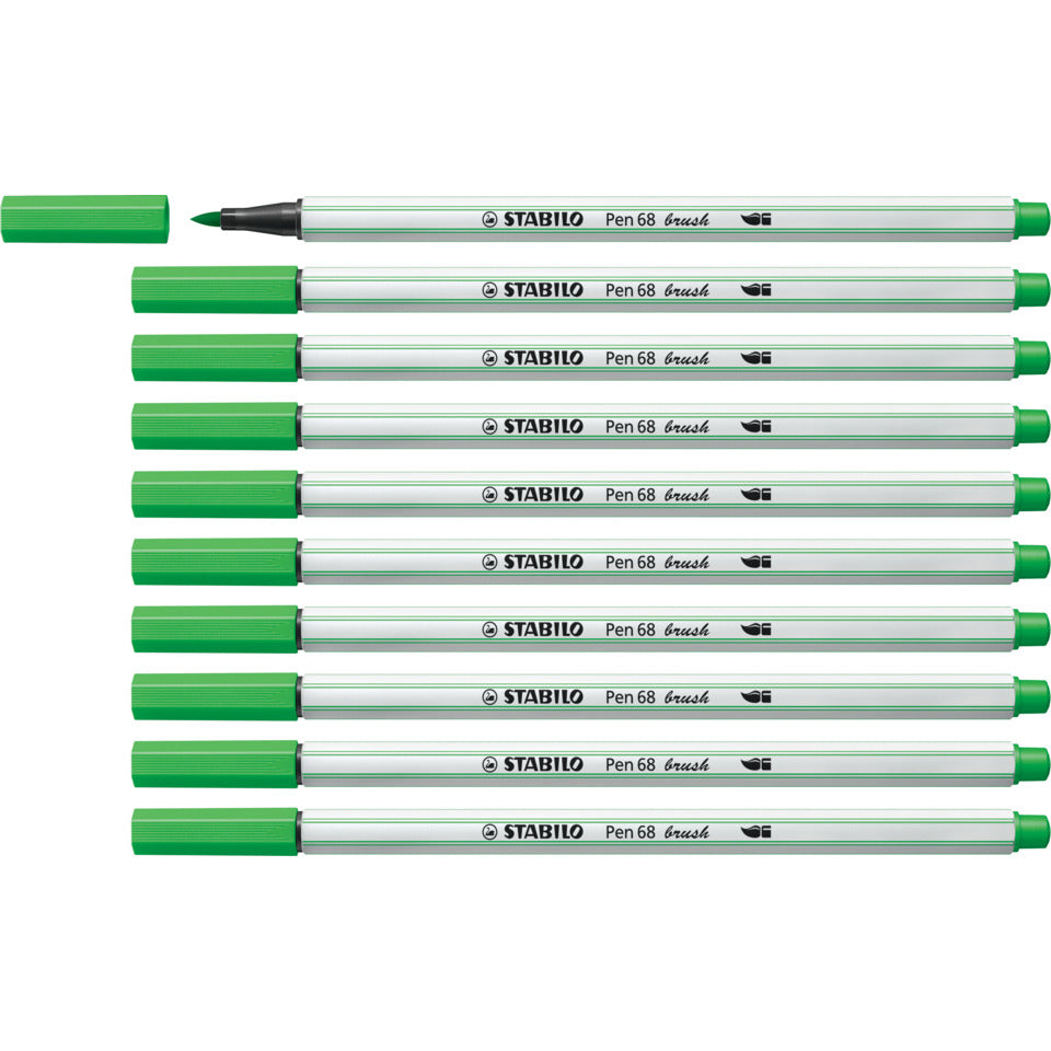Faserschreiber mit Pinselspitze Pen 68 brush, hellgrün STABILO 568/33