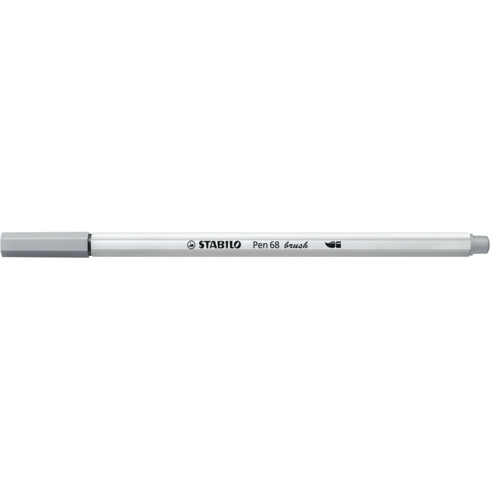 Faserschreiber mit Pinselspitze Pen 68 brush, mittelgrau STABILO 568/95