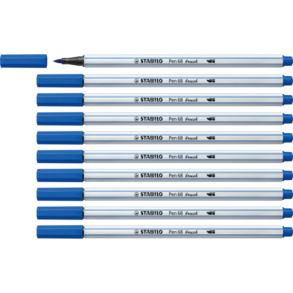 Faserschreiber mit Pinselspitze Pen 68 brush, ultramarinblau STABILO 568/32