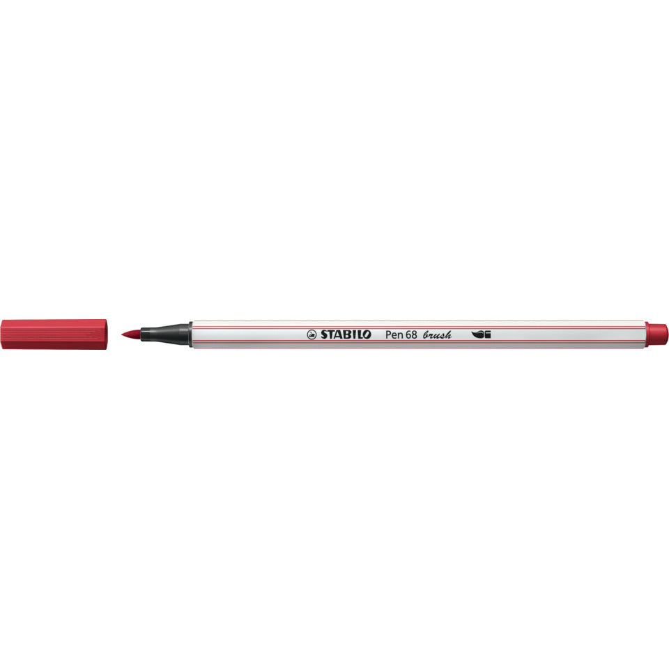 Faserschreiber mit Pinselspitze Pen 68 brush, dunkelrot STABILO 568/50
