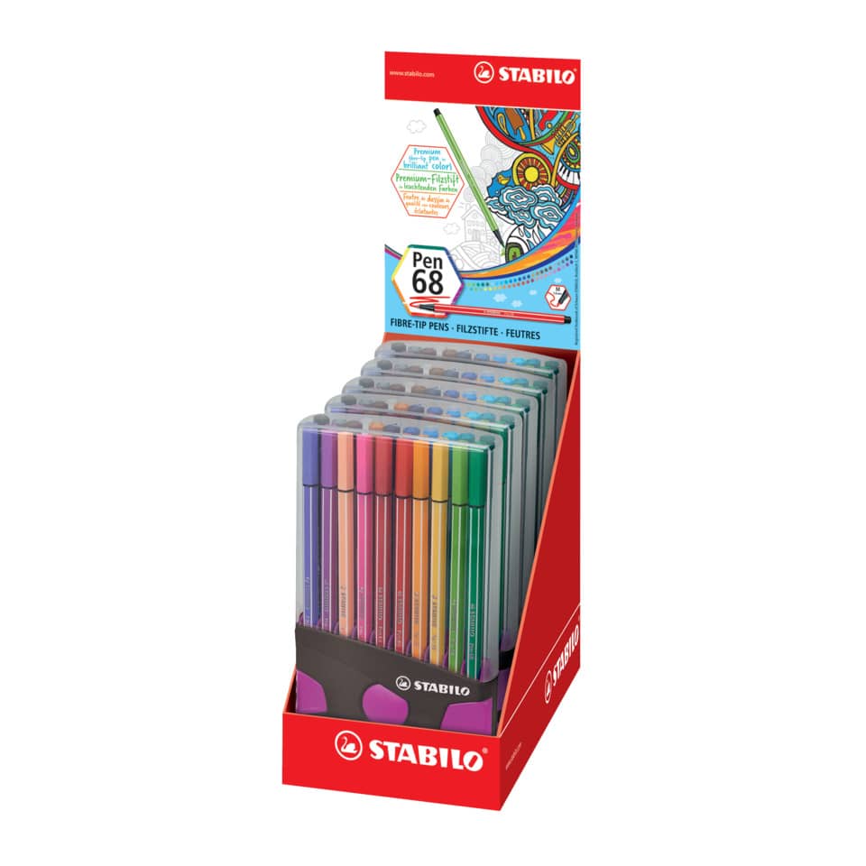 Fasermaler Pen 68 ColorParade, anthrazit/pink mit 20 Stiften STABILO 6820-04-03 STABILO 6820-04-03 ColorParade