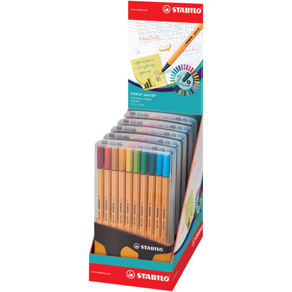 Fineliner point 88® ColorParade, Klappbox mit 20 Stiften STABILO 8820-03-05 STABILO 8820-03-05 ColorParade