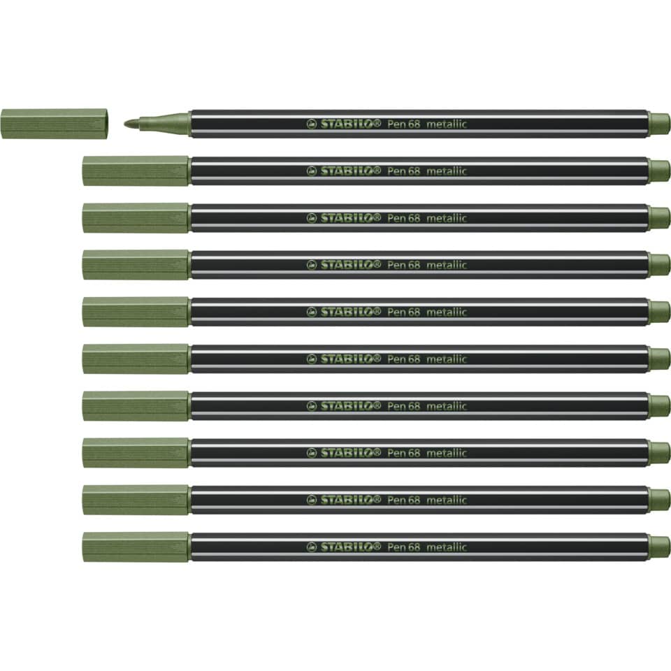 Fasermaler Pen 68, 1mm, metallic hellgrün STABILO 68/843