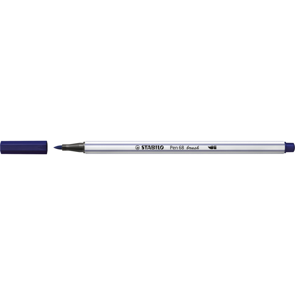 Faserschreiber mit Pinselspitze Pen 68 brush, preußischblau STABILO 568/22
