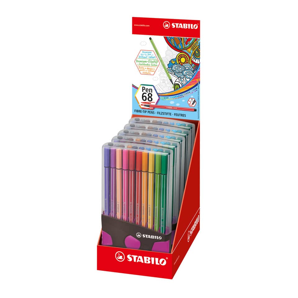 Fasermaler Pen 68 ColorParade, anthrazit/pink mit 20 Stiften STABILO 6820-04-03 STABILO 6820-04-03 ColorParade