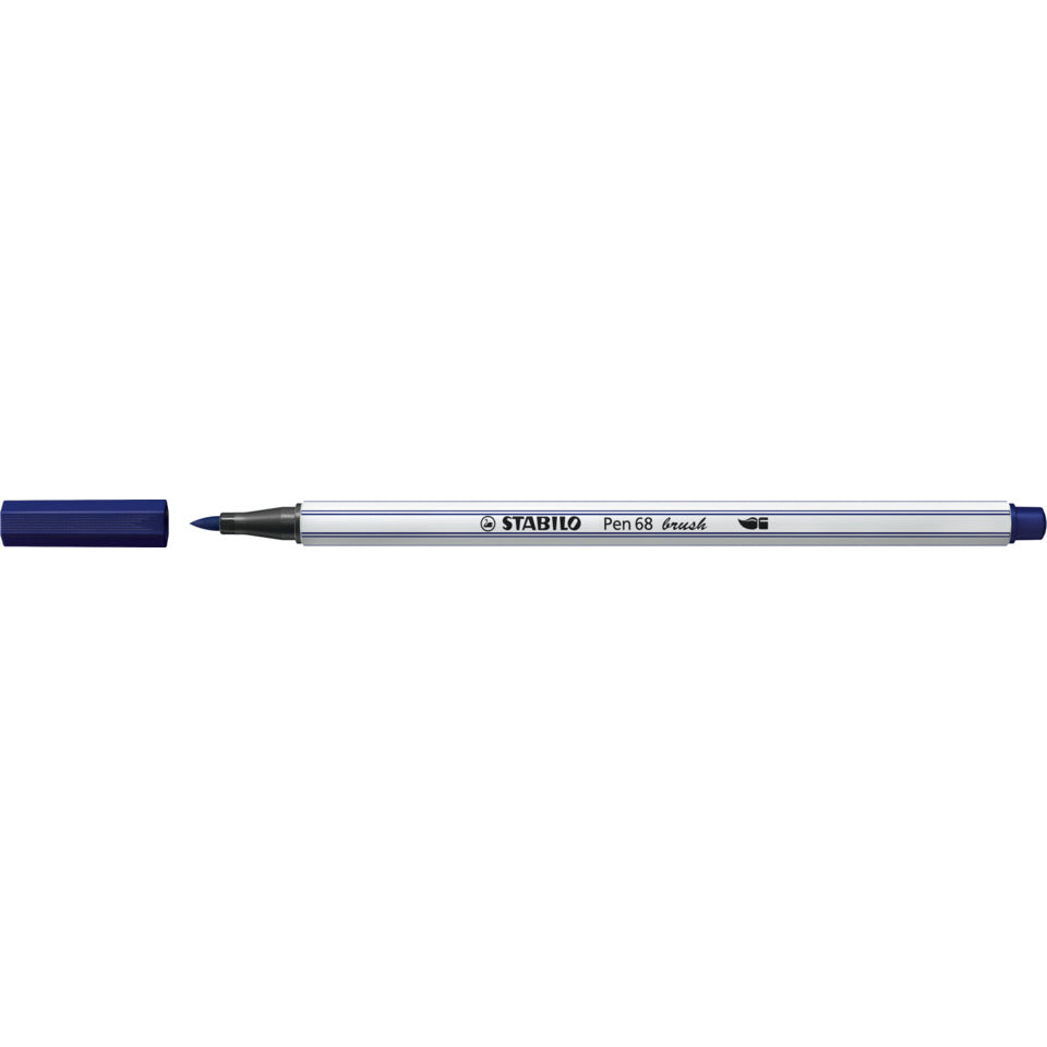 Faserschreiber mit Pinselspitze Pen 68 brush, preußischblau STABILO 568/22