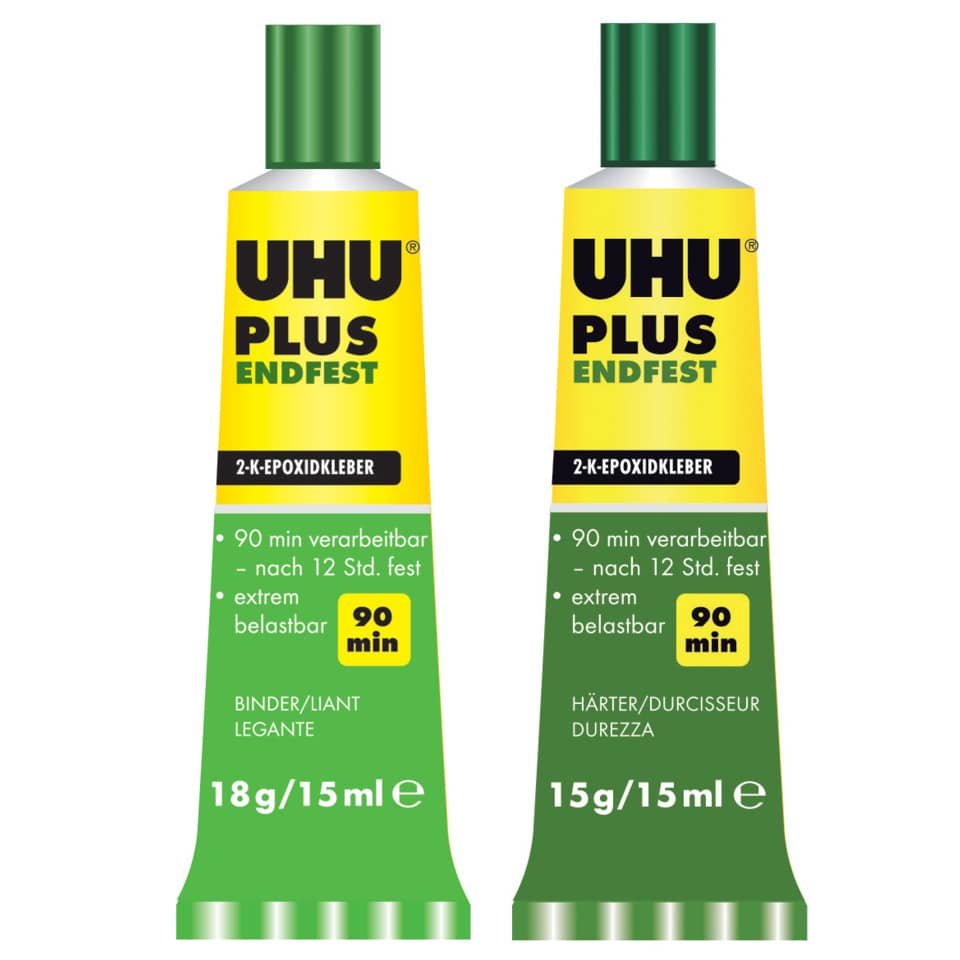 Spezialkleber plus endfest, Tube Binder, Tube Härter, 33g UHU 45670