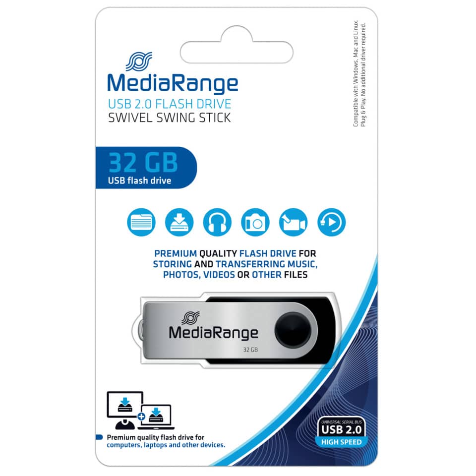 USB Stick 2.0 High Speed, 32 GB MEDIARANGE MR911 MEDIARANGE MR911 2.0