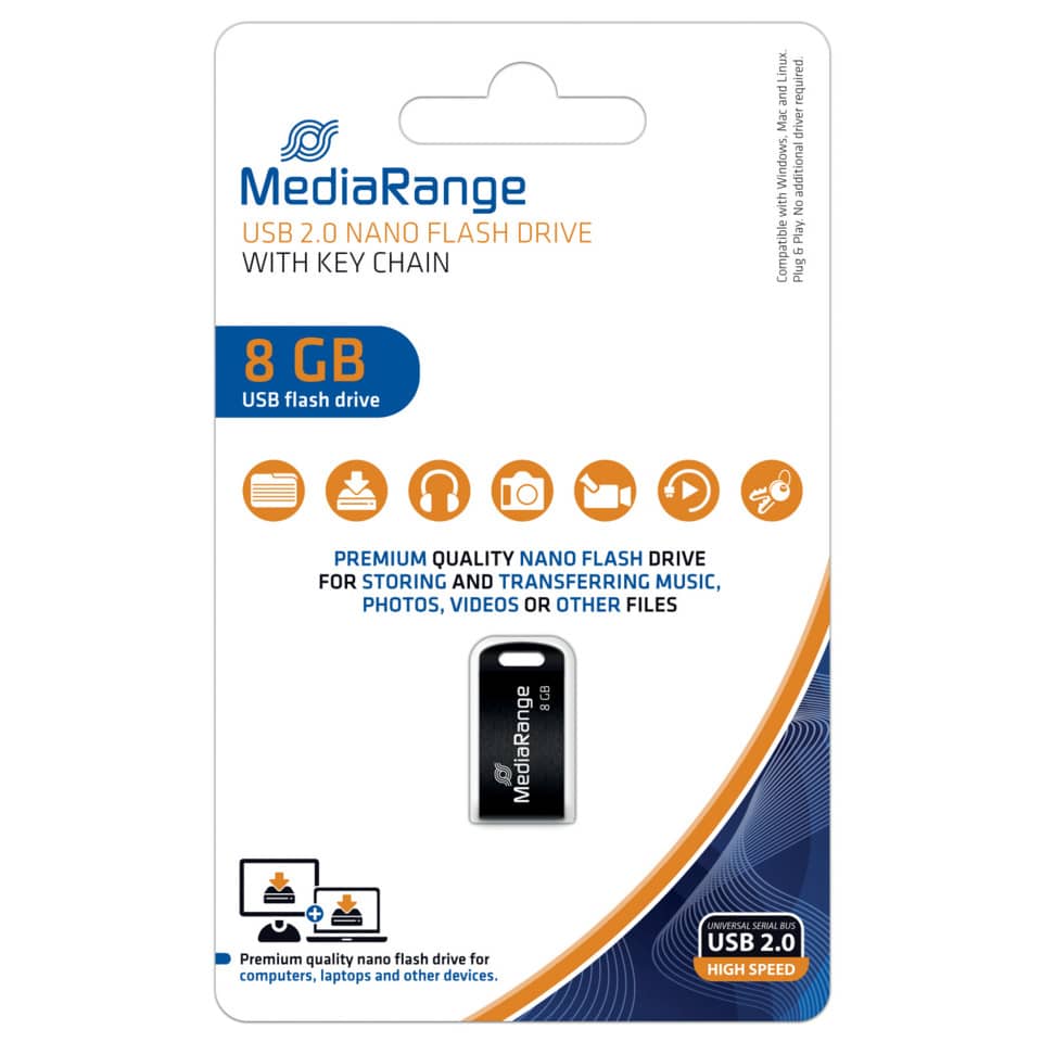 USB Stick mini 2.0, 8 GB MEDIARANGE MR920 MEDIARANGE MR920 2.0