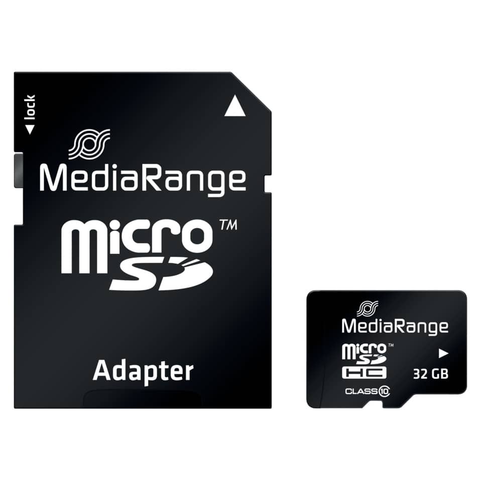 Speicherkarte MicroSDHC 32GB   Class10 MEDIARANGE MR959 MEDIARANGE MR959 Class10