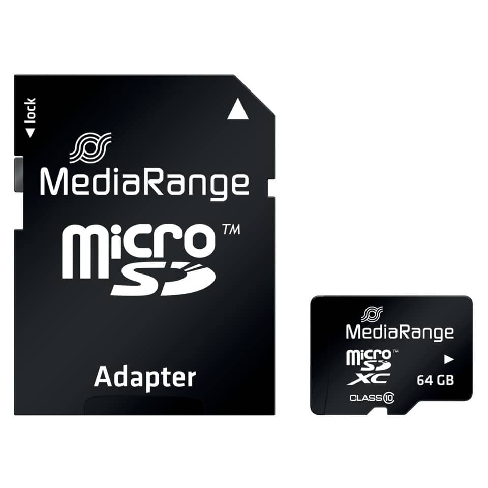 Speicherkarte MicroSDHC 64GB Class10  /3413490 MEDIARANGE MR955