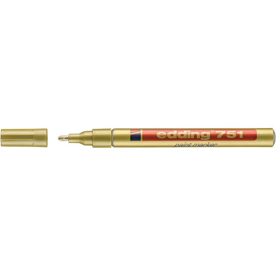 Lackmarker 751, 1-2mm, Rundspitze, gold EDDING 4751053 EDDING 751-053   Rundspitze