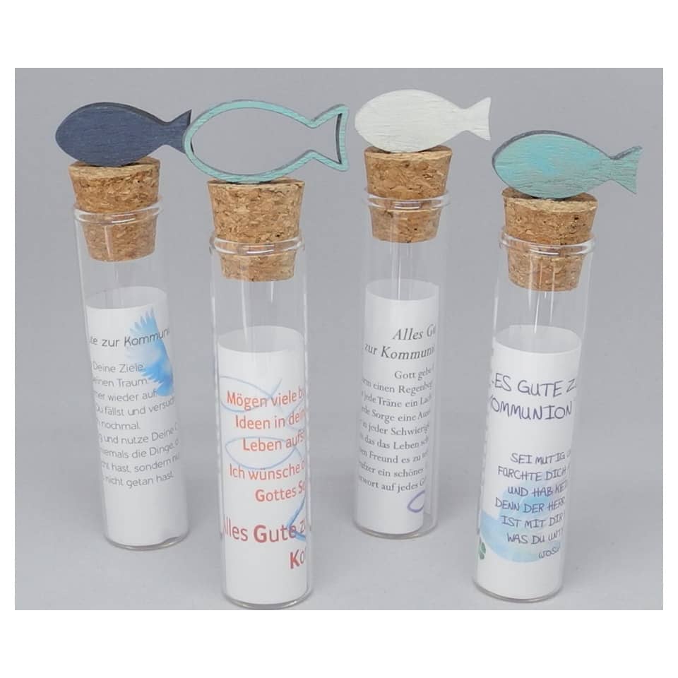Geldgeschenkglas Holzfische Kommunion, sortiert  9537 9537 Kommunion