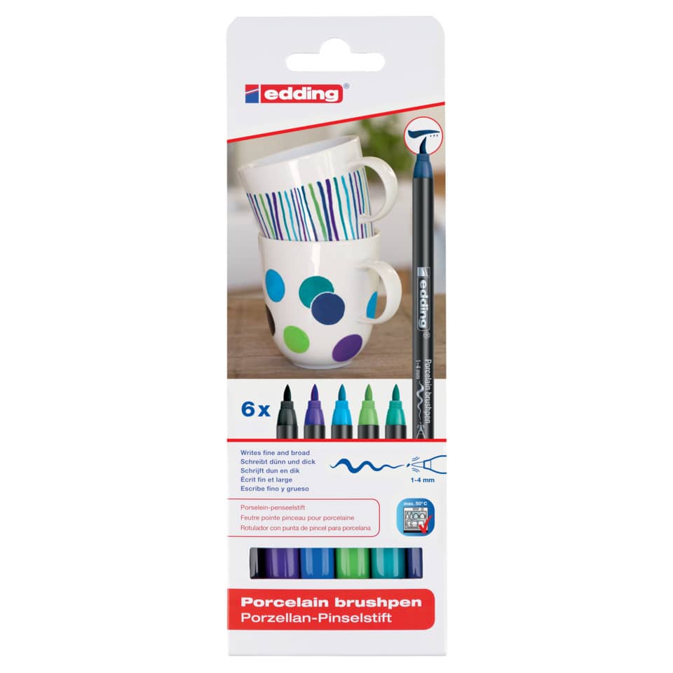 Porzellanmalstift 4200 Cool, 6 Stück, sortiert EDDING 4200-6099 EDDING 4200-6099 Cool